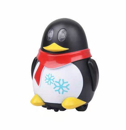 Creative play robot toy, a penguin following drawn lines, perfect for young children