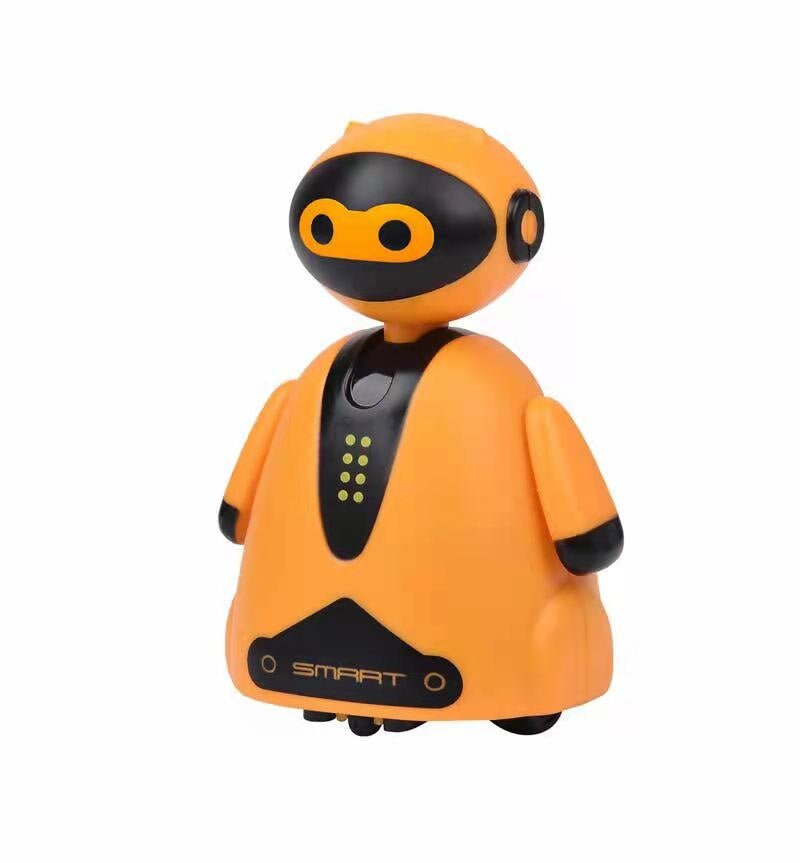 Robot toy for creative kids, line following game with a cute penguin design