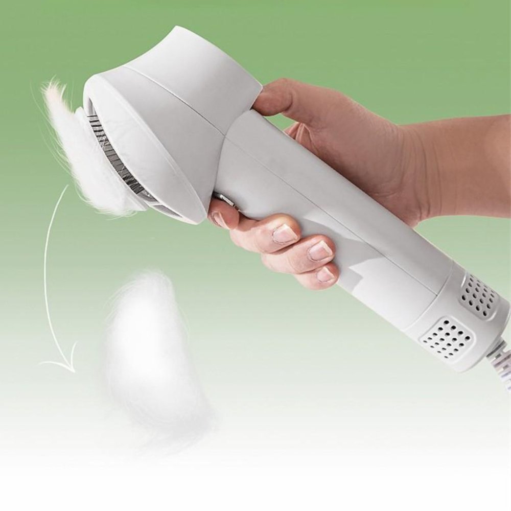 Compact 2-in-1 pet grooming dryer & brush to easily remove loose hair and quickly dry dogs.