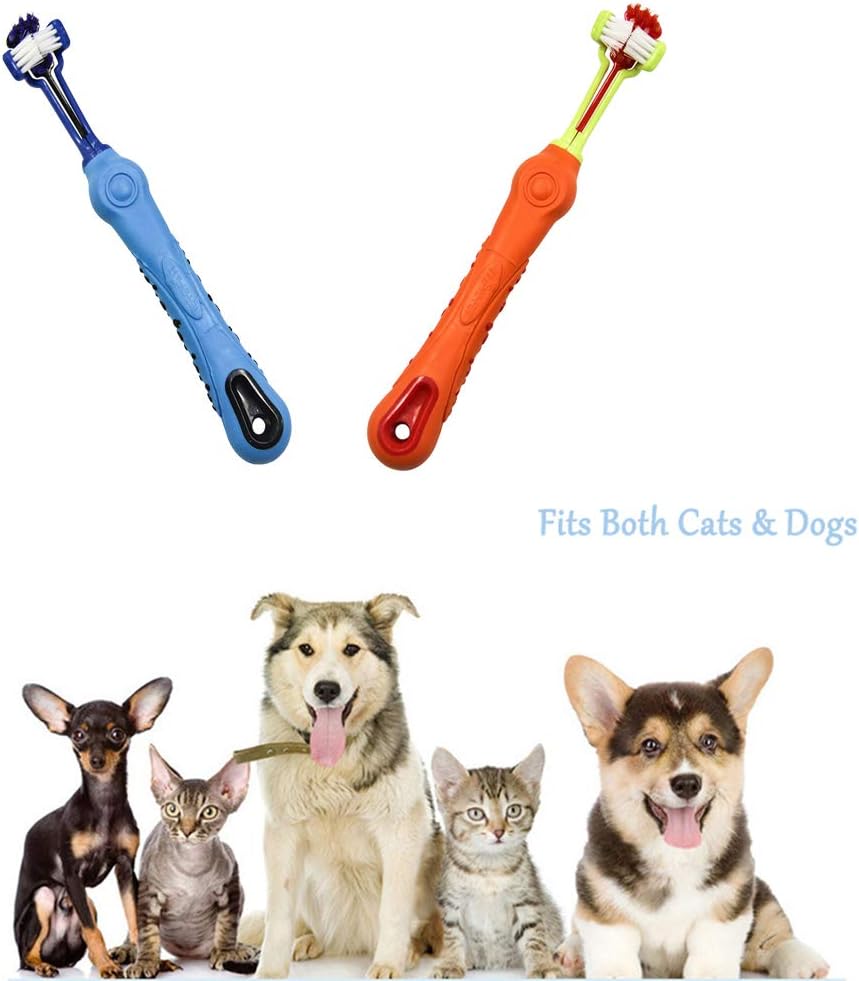 Canine care solution: 3-sided dog toothbrush for easy tooth cleaning and health.