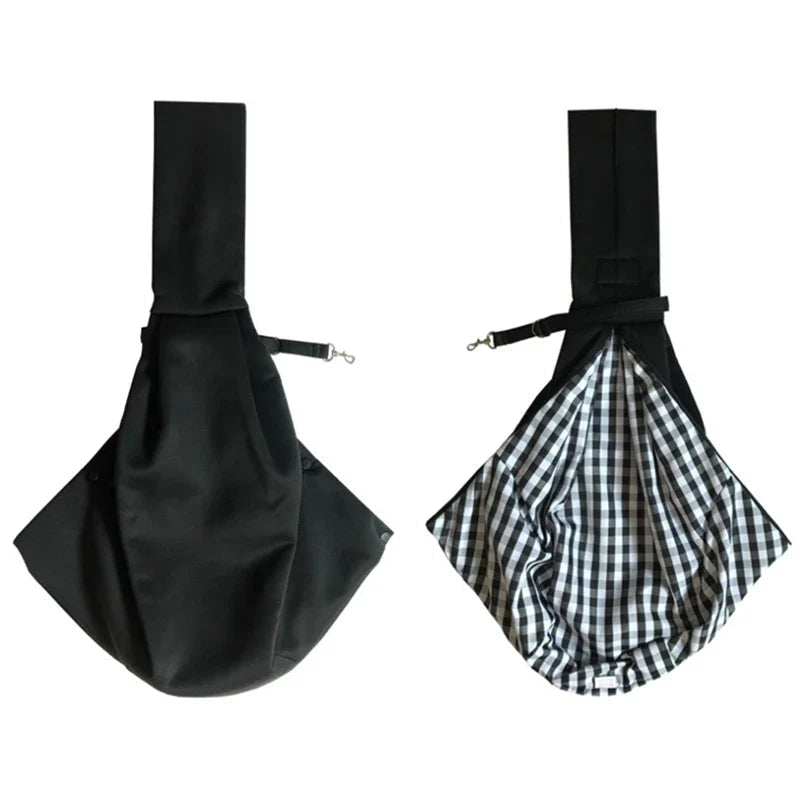 Breathable mesh small pet carrier sling for cats & dogs. Enjoy hands-free outings with your beloved companion.