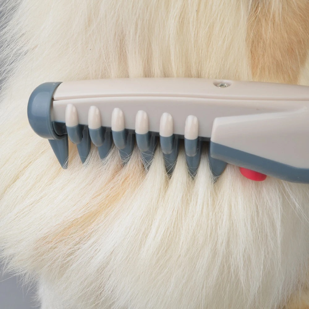 Versatile pet fur trimmer for all breeds of cats & dogs. Provides easy, gentle grooming & tangle removal for pet comfort.