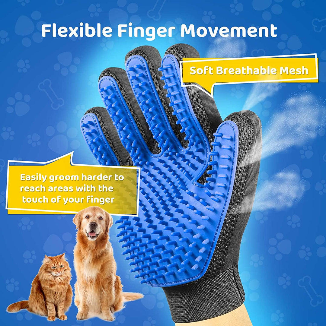 Keep your home clean with this effective pet hair removal grooming glove for shedding.