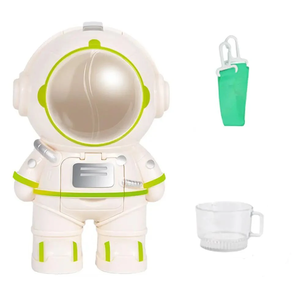 Baby health astronaut bottle, white 250ml toddler drinking cup with shoulder strap for active kids