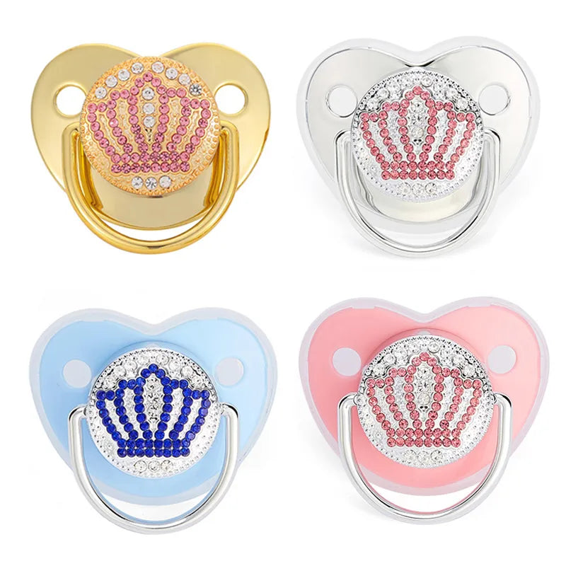Pink BPA-free silicone baby pacifier soother for infant comfort and teething relief