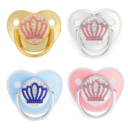 Pink BPA-free silicone baby pacifier soother for infant comfort and teething relief