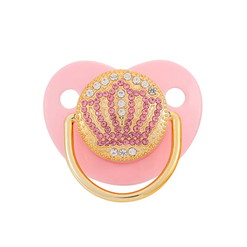 BPA-free silicone soother with a round shield, ideal for newborn babies