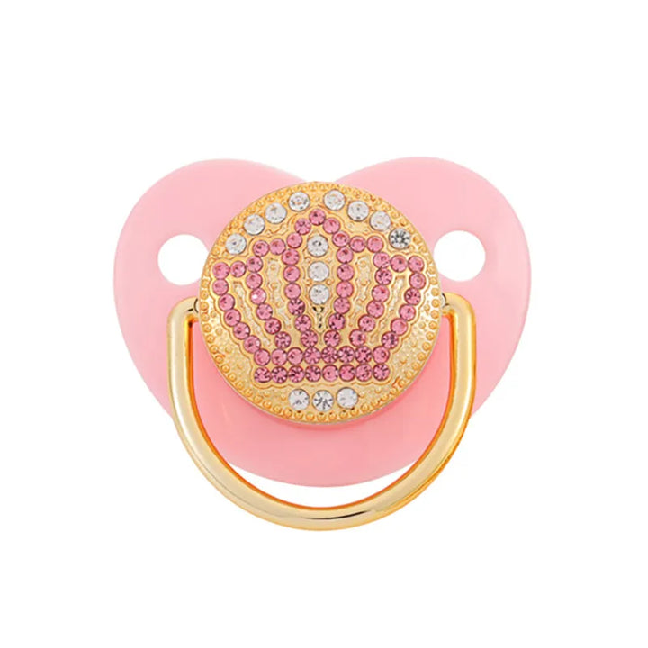 BPA-free silicone soother with a round shield, ideal for newborn babies