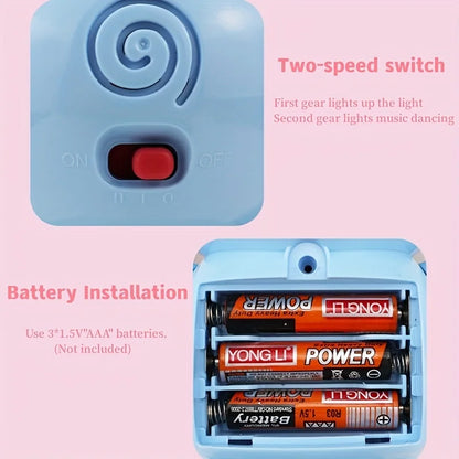Durable plastic electronic dancing pig, designed for active kids' play.