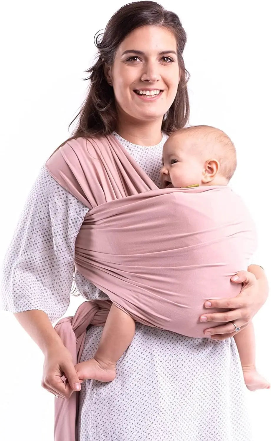 Unisex black cotton baby carrier sling, essential travel gear for infants, ensures comfort and support.