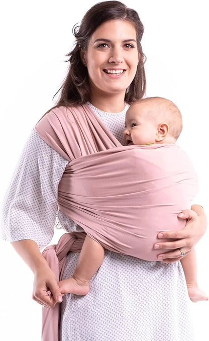 Unisex black cotton baby carrier sling, essential travel gear for infants, ensures comfort and support.