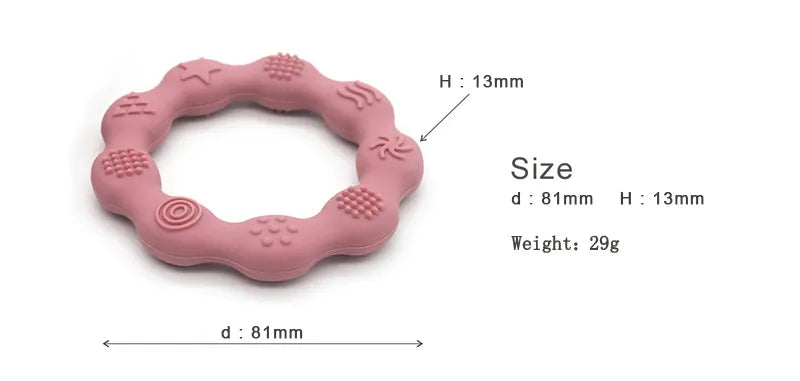 Collection of BPA-free silicone teethers in various colors, essential baby molar toys for newborns