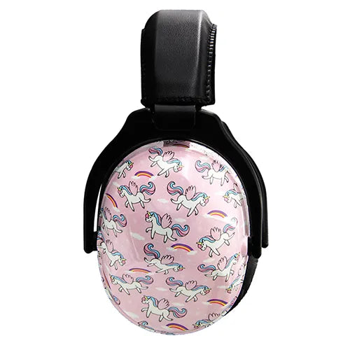 Kids ear protection headphones next to fireworks, highlighting safety & sound protection for children.