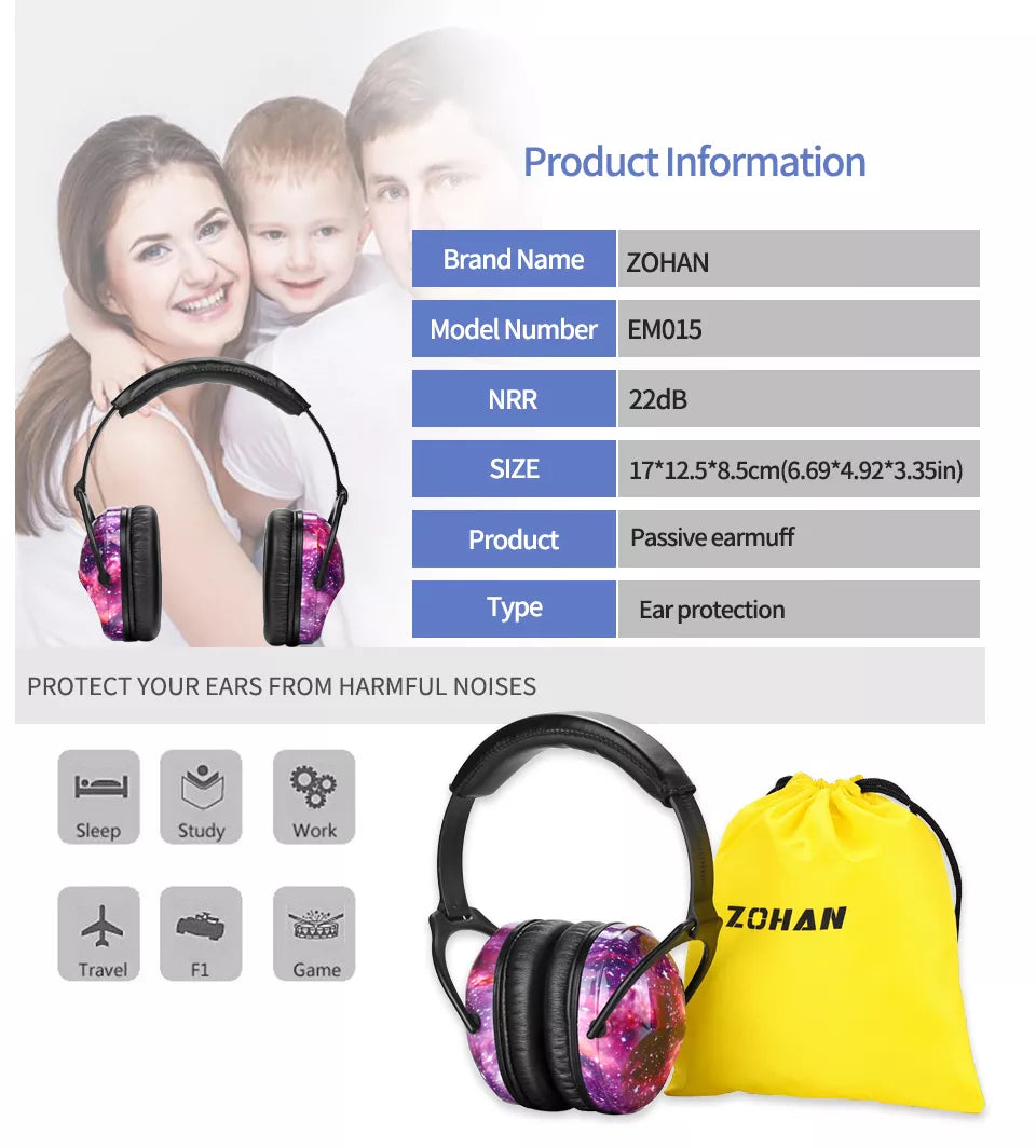 Overhead shot of a child using blue ear defenders, focusing on sound protection during a busy event.