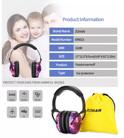 Overhead shot of a child using blue ear defenders, focusing on sound protection during a busy event.