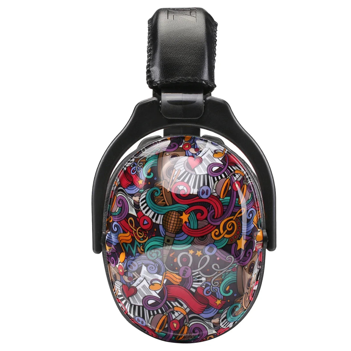 Set of multi-colored kids ear muffs for noise reduction, grouped for family hearing protection.