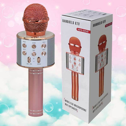Kids' wireless Bluetooth karaoke microphone, a versatile toy with voice changer effects