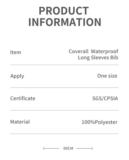 Long sleeve waterproof baby bib for girls, with cute pattern and deep pocket, toddler essential
