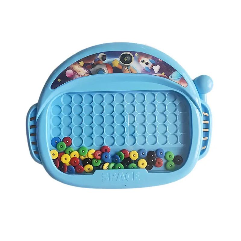 Kids' magnetic drawing board featuring a colorful surface for mess-free creative fun and skill development.