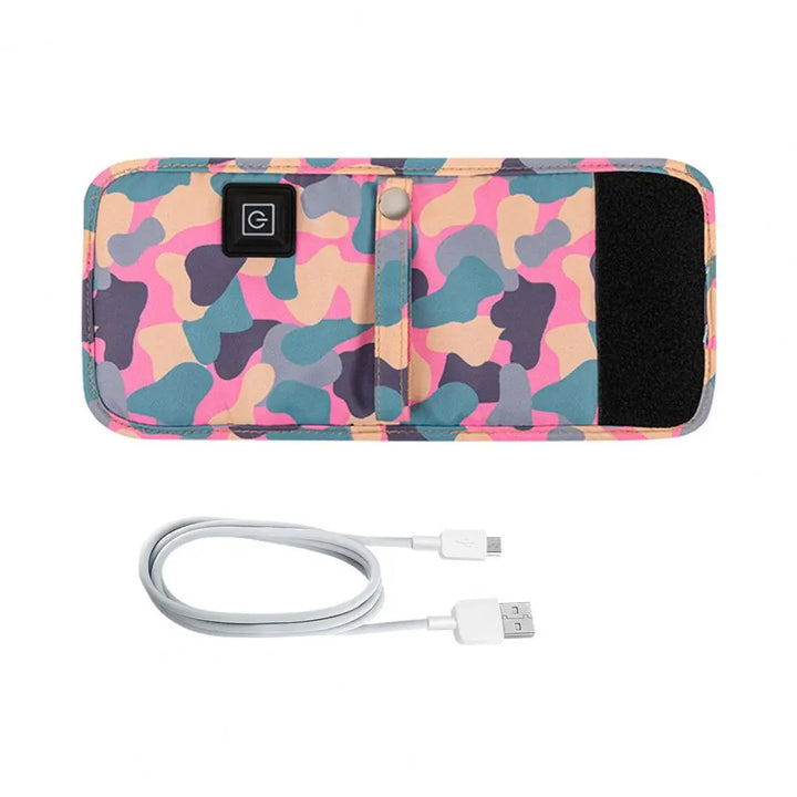 Travel-friendly black USB baby bottle warmer, insulated bag for consistent milk temperature.