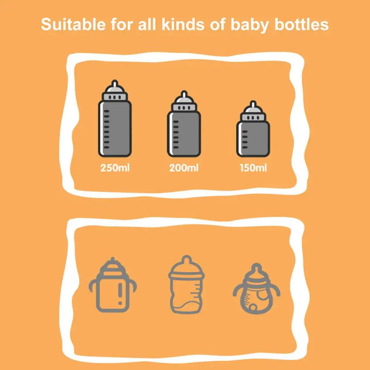 Portable baby bottle warmer with USB, pink, ideal for parents on the move.