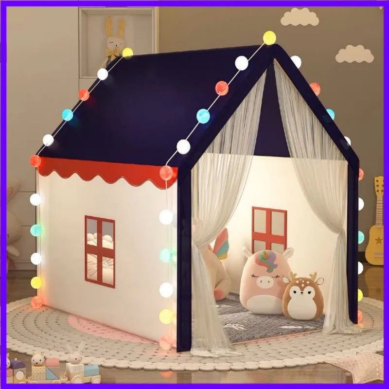 Foldable princess castle playhouse for kids, great as indoor teepee tent or outdoor backyard toy.