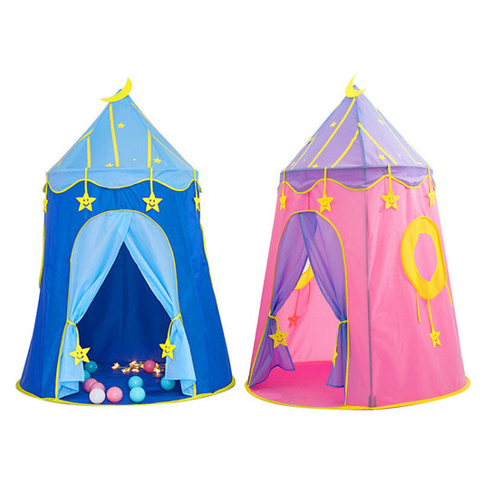 Pink princess play tent, foldable oxford fabric kids castle for indoor fun, toddler toy