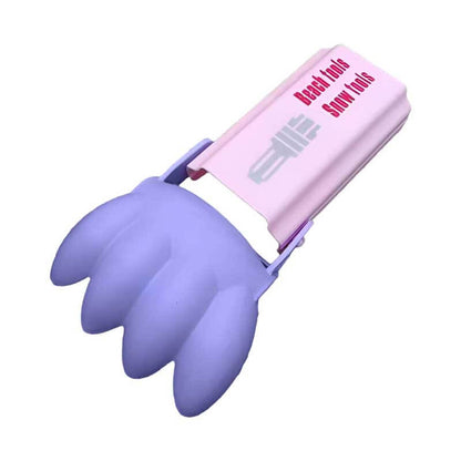 Close-up of a vibrant pink sand digger toy for kids, ideal for beach and outdoor play.
