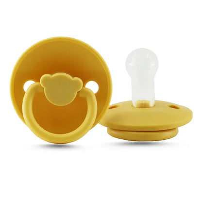Hypoallergenic silicone baby pacifier, infant soother for sensitive skin, newborn essential
