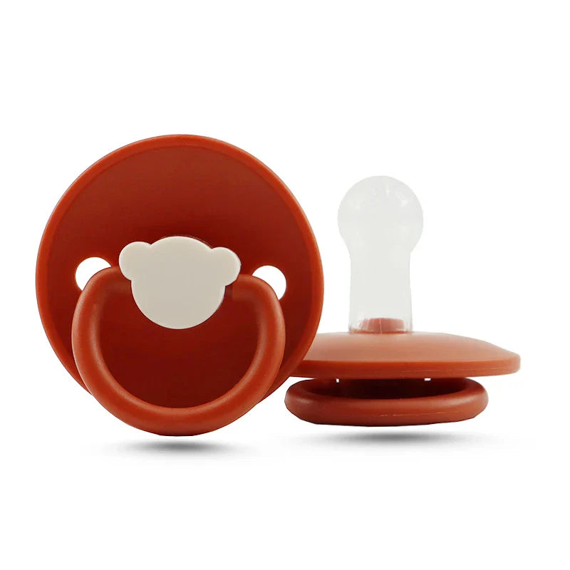Silicone baby pacifier with textured surface, infant soother for gum relief, newborn essential