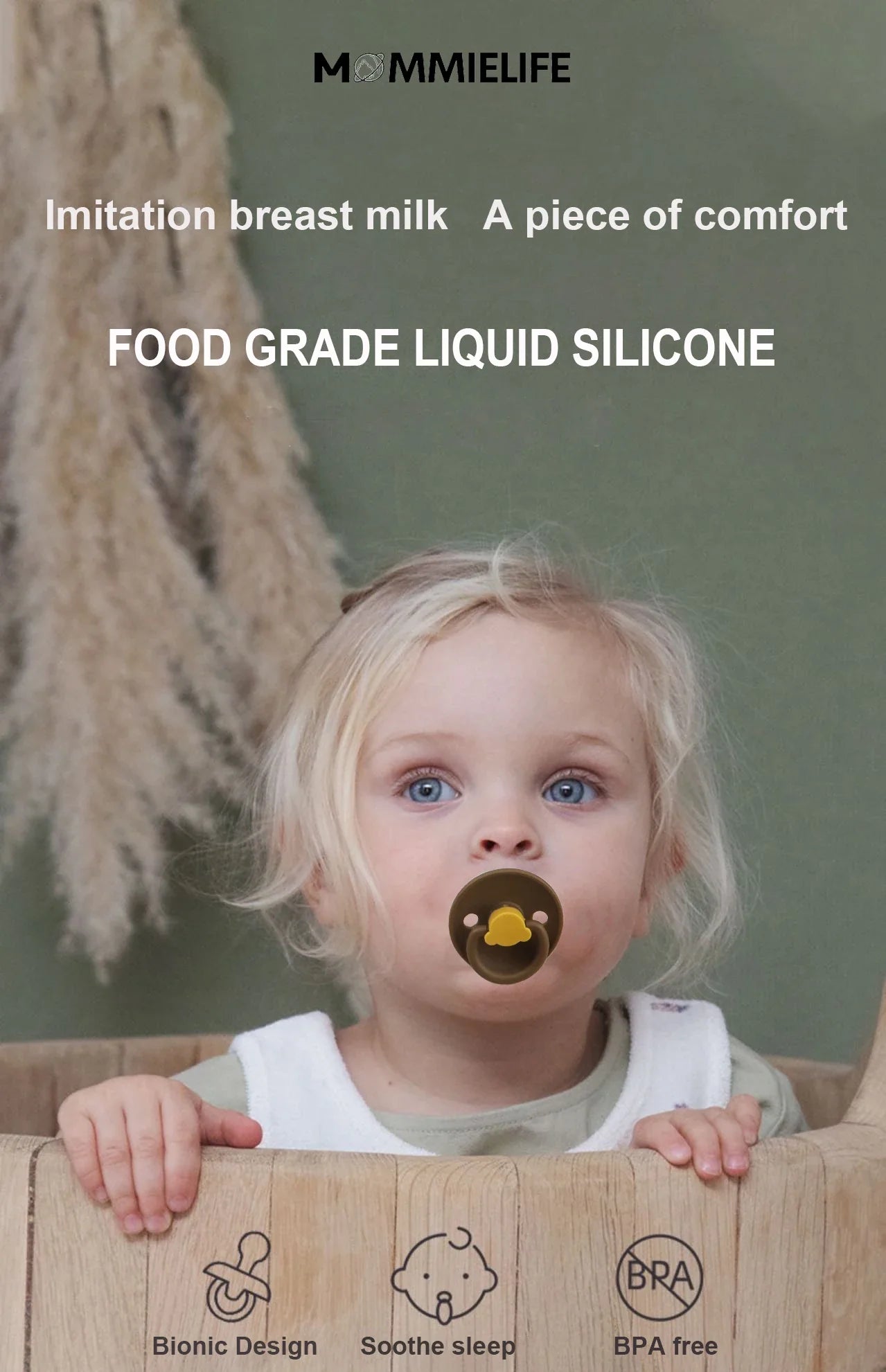 Stylish silicone baby soother, newborn pacifier for fashion-conscious parents, BPA-free