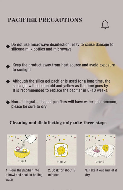 Antimicrobial silicone baby soother, infant pacifier for hygiene, newborn essential comfort