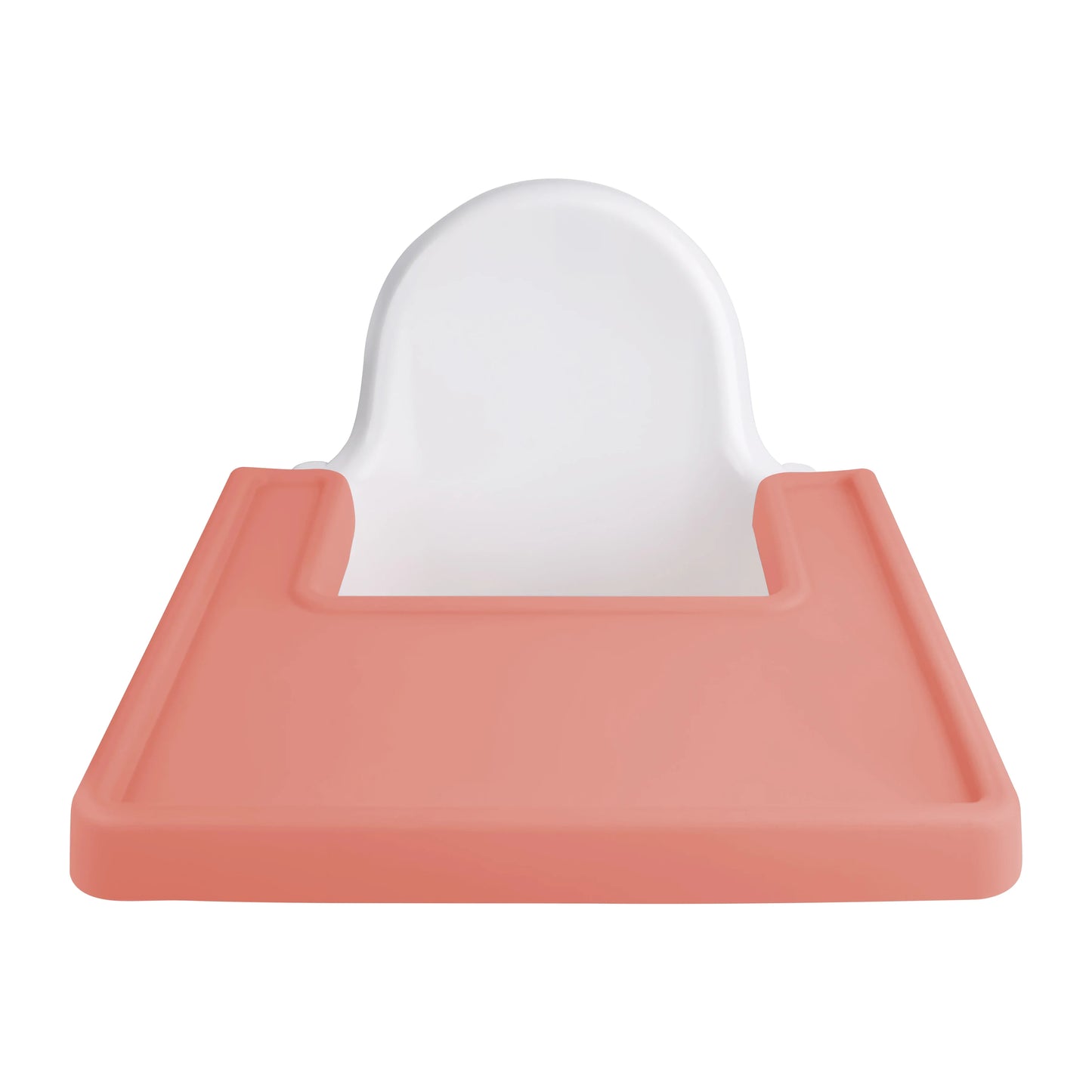 Flexible silicone baby placemat, showing ease of cleaning under water. Essential nursing accessory.
