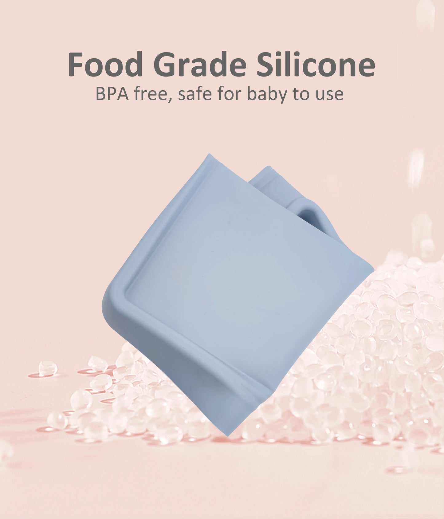 Portable silicone placemat rolled up, ready for on-the-go toddler mealtime. Easy clean accessory.