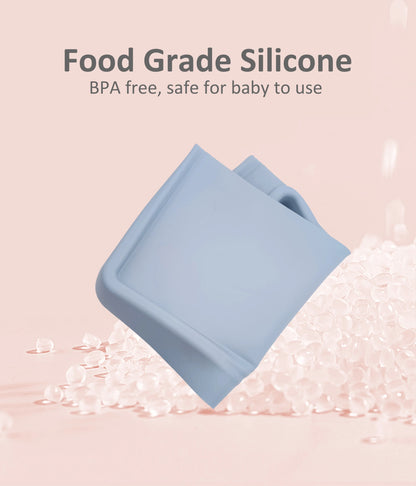 Portable silicone placemat rolled up, ready for on-the-go toddler mealtime. Easy clean accessory.