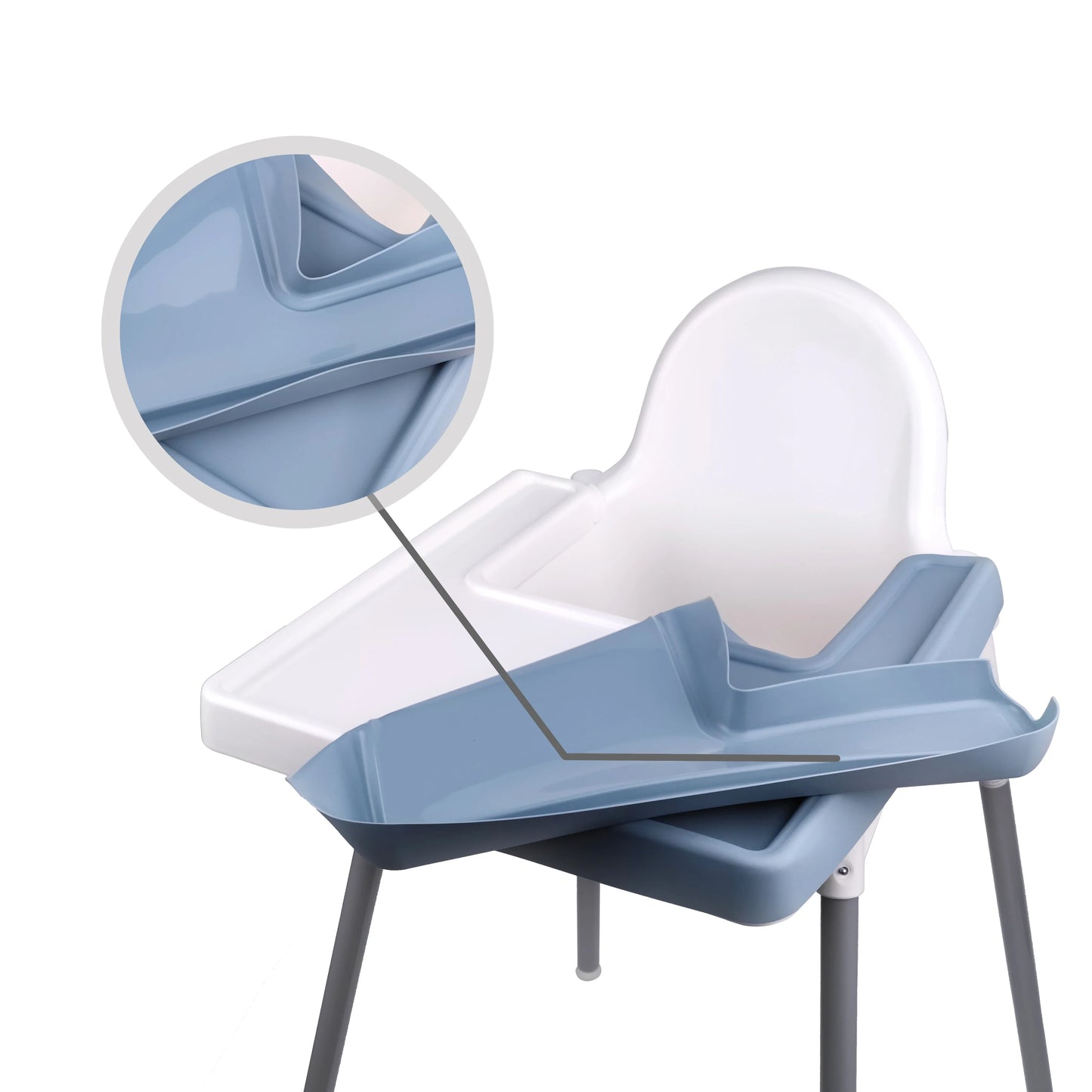 Teal baby silicone placemat with raised edges, perfect for containing spills during toddler mealtime.