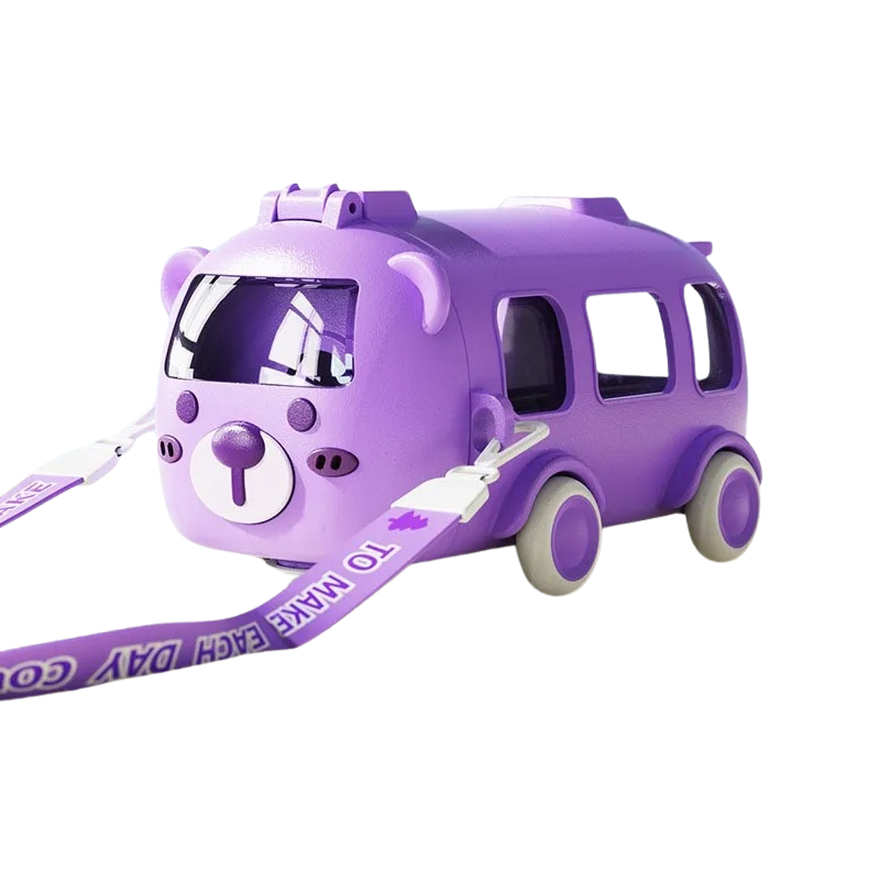 Cute Rolling Bear Sippy Cup with Straw for kids, ideal children's drinkware and gift item