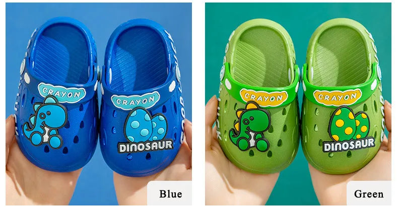 Yellow non-slip rubber cartoon sandals, light and flexible play shoes for toddlers
