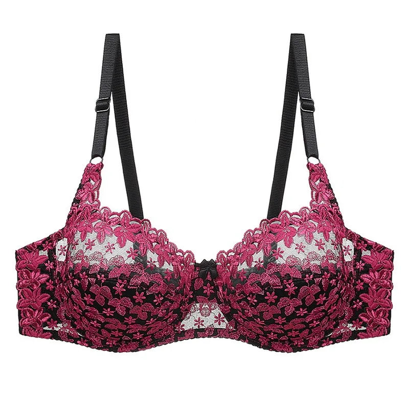 Plus-size women's supportive push-up bra for full figures, offering comfort and elegant shaping.