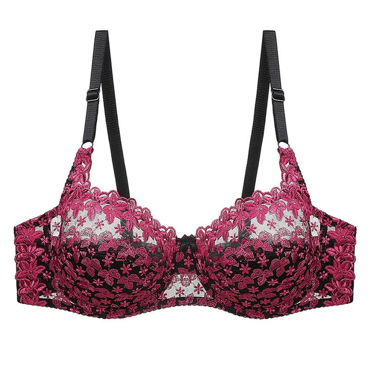Plus-size women's supportive push-up bra for full figures, offering comfort and elegant shaping.