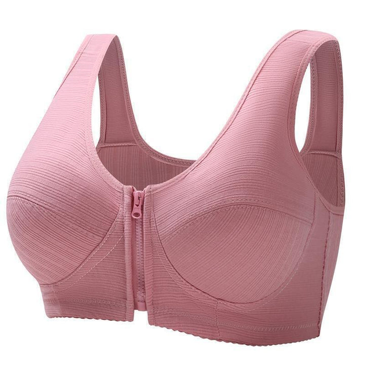 Comfortable wire-free vest bra for full figure women. Everyday plus size lingerie.