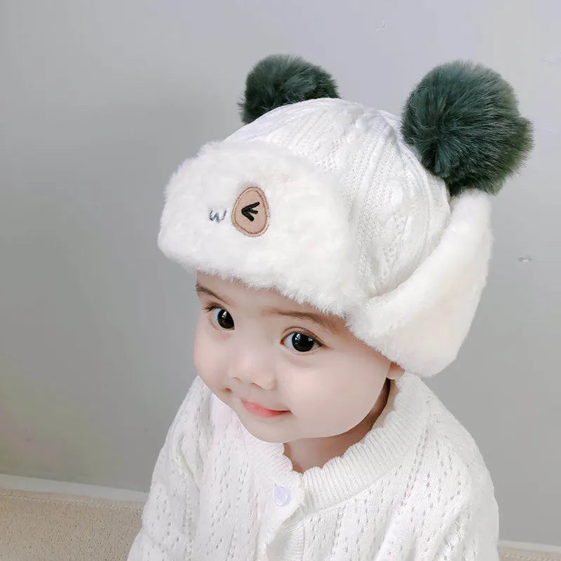 Baby accessories: plush winter hat, unisex infant cap designed for comfort and warmth in cold seasons