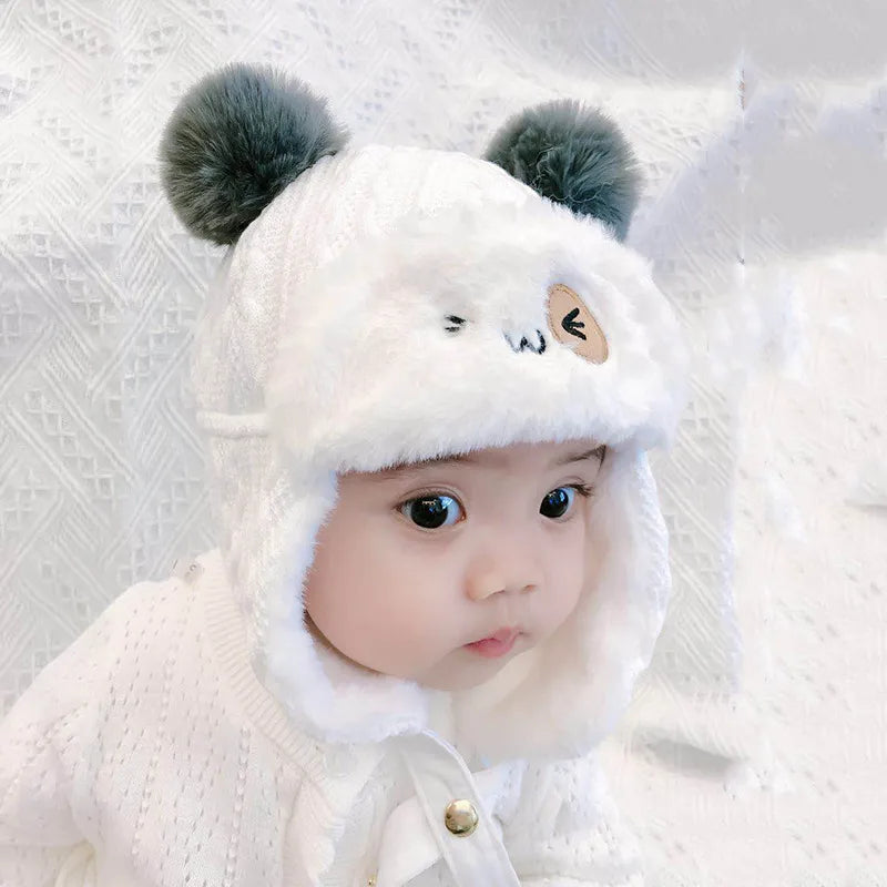 Autumn winter baby hat, plush and cozy infant cap, unisex design suitable for all little ones
