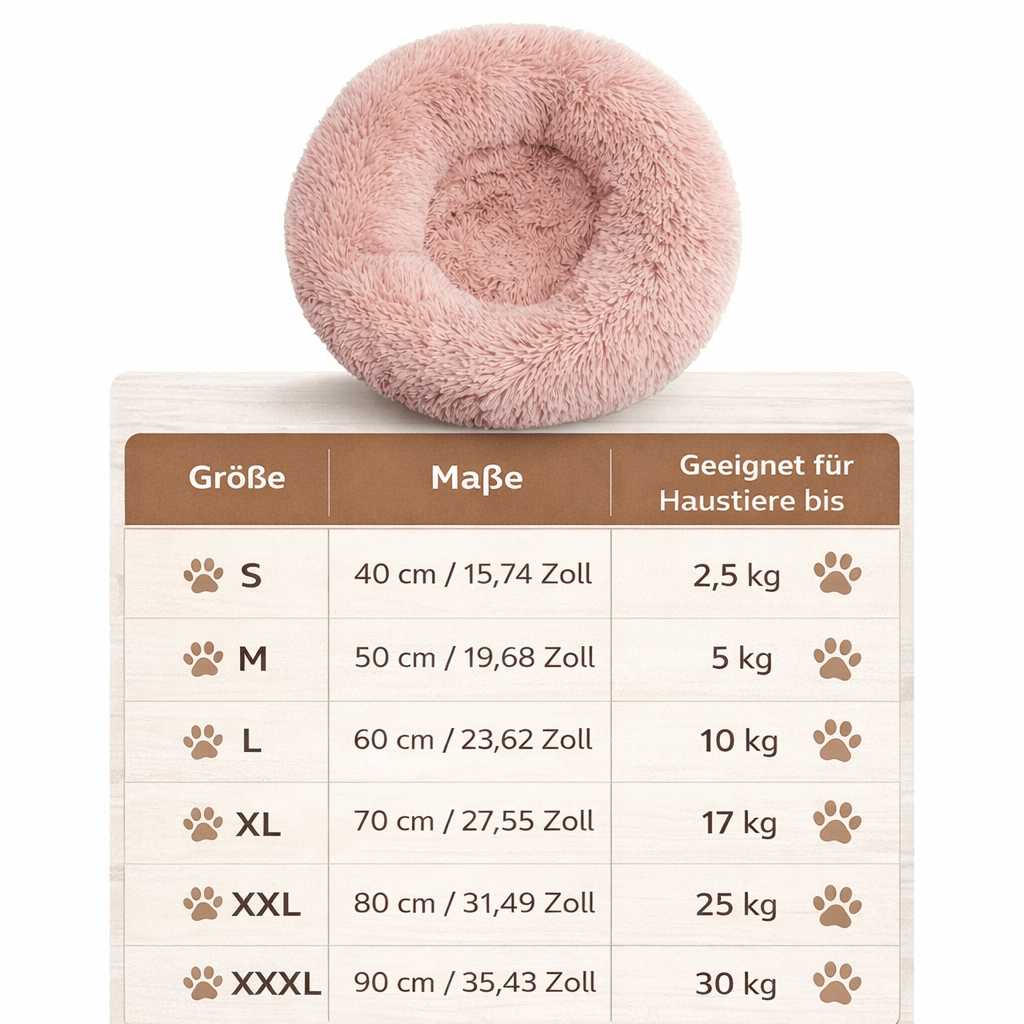 Plush Pet Bed View - Top-down view of a cozy, calming corduroy dog bed. Supportive and machine washable.