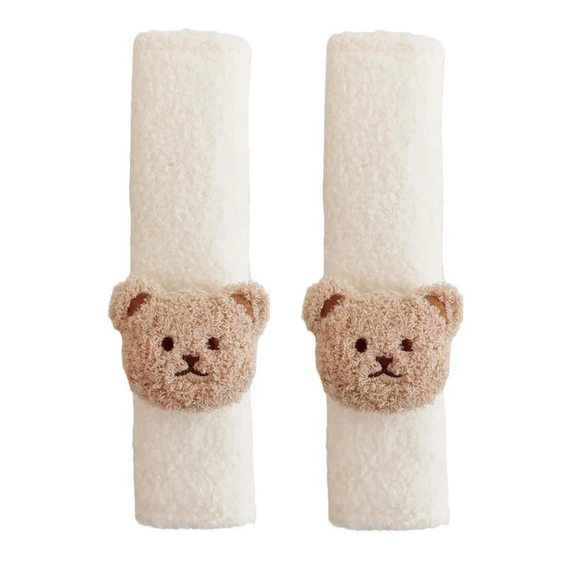 Plush automotive seat belt cover, 'Whale Fun' animal design, ideal for children's sensitive skin