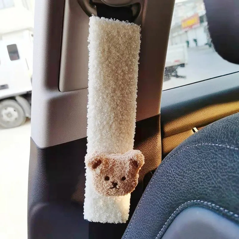 Unisex baby car accessory, 'Elephant Parade' plush seat belt cover, for gentle neck support