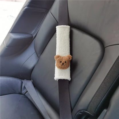 Cozy and soft plush seat belt cover, 'Rainbow Cloud' design for kids, adds charm and comfort