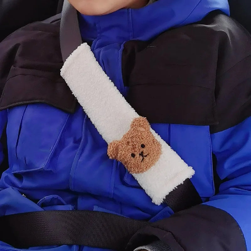 Toddler car seat shoulder pad, 'Arctic Friends' plush, versatile for strollers and car seats
