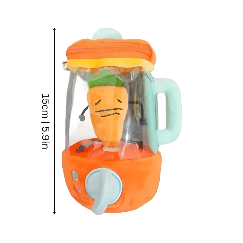 Unisex interactive plush carrot toy, a soft playtime mixer for toddlers and young children