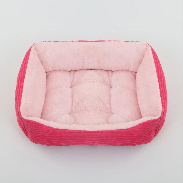 Premium plush dog bed, a soft sanctuary for your pet's best sleep. Available for small & large dogs.